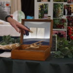 Chuck Lamb's treasures  in his wooden display box he built
