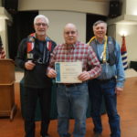 Intructors Randy Roberts & Gordon Bilyard present Duane Beland with his Successful COmpletion of Electronic Navigation