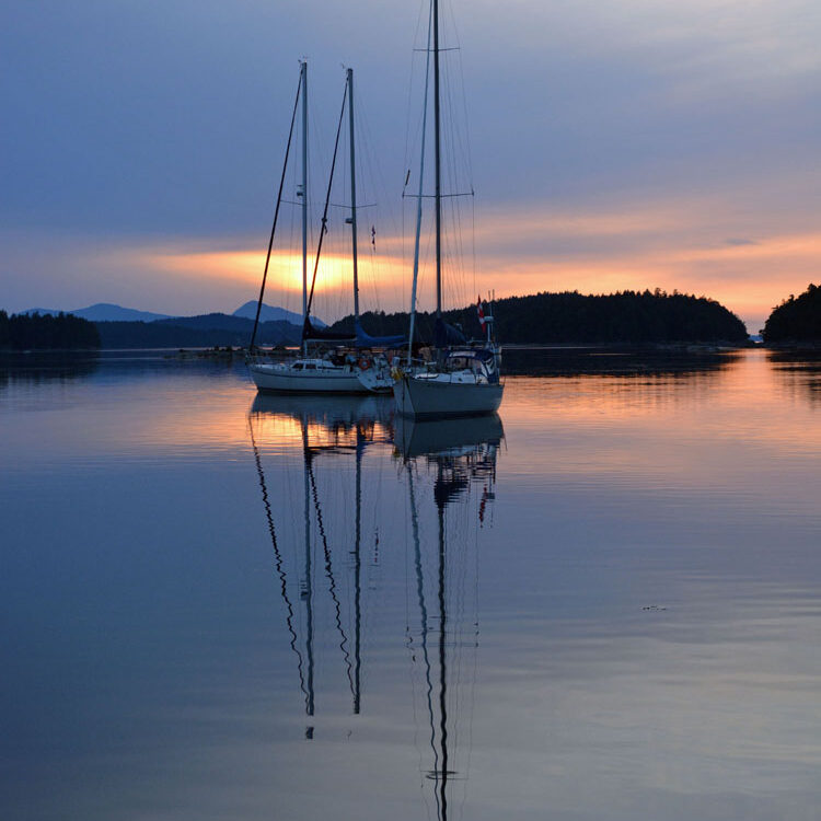 Sunset at Wallace Island, BC 250 pix per in JPG